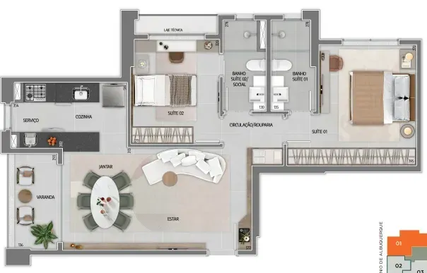 PLANTA 70m²