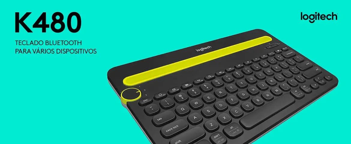 Teclado Logitech K480 Bluetooth Múltiplos Dispositivos.