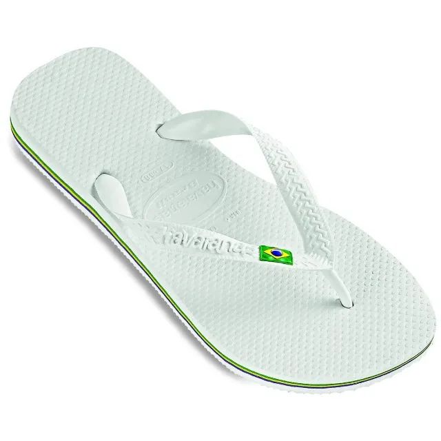 Chinelo Havaianas Brasil Branco 467BR - Foto 2