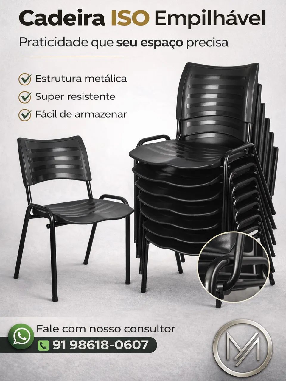 Cadeira empilhavel ISO