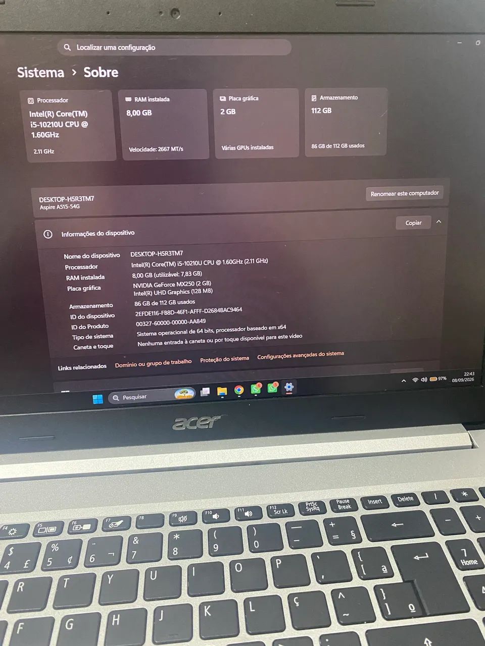 Notebook Acer Aspire 5 Intel Core i5 | 8GB RAM | SSD 128GB | GeForce - Foto 3