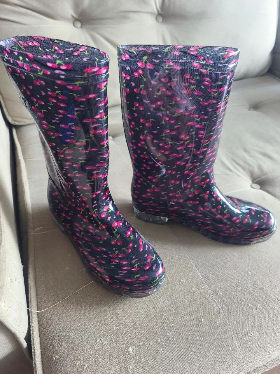 Bota de borracha florida lindona
