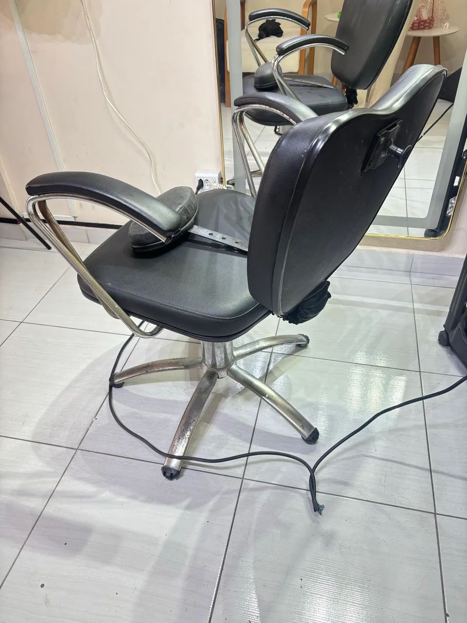 Cadeira de salão de beleza reclinável 