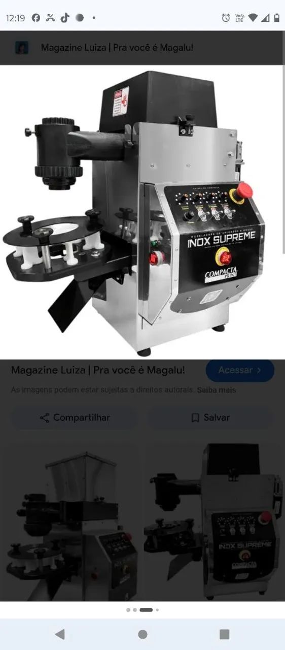 Modeladora de salgados 