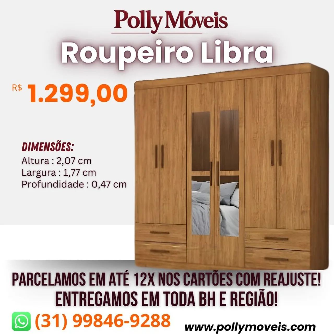Guarda Roupa Libra! Pronta Entrega!