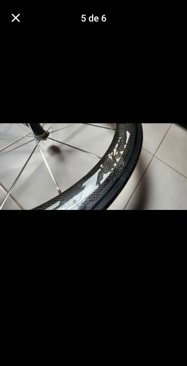 Roda dianteira ZIPP 650c tubular anos 90. - Foto 5