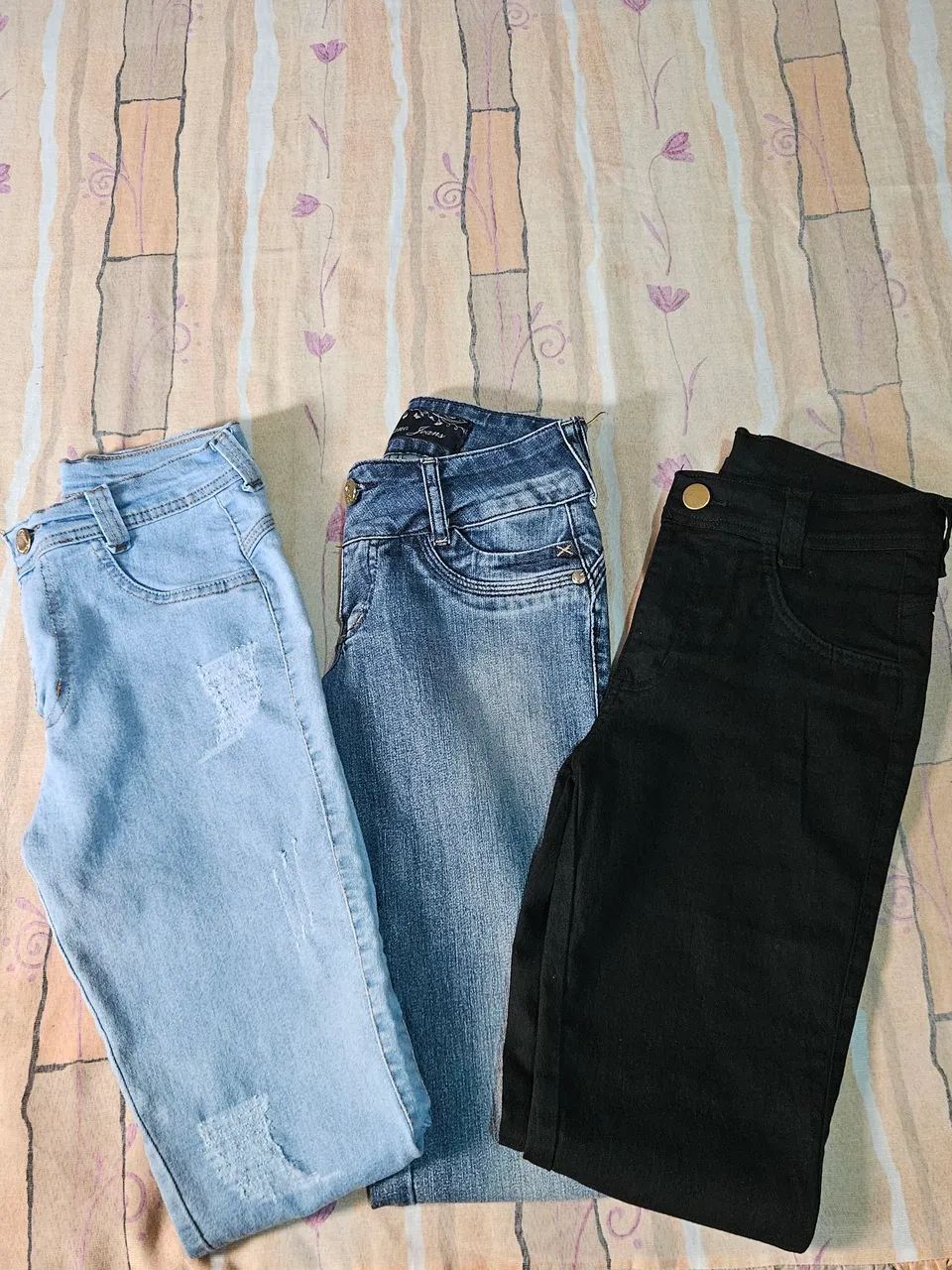 Kit 3 calças jeans femininas 