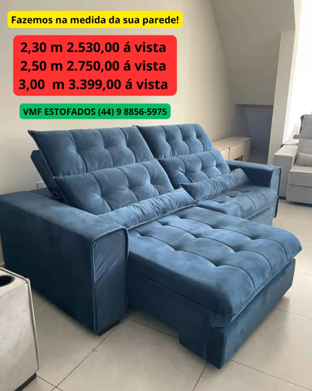Sofás Direto da Fábrica | Linha Premium | 1 Ano de Garantia - Foto 3