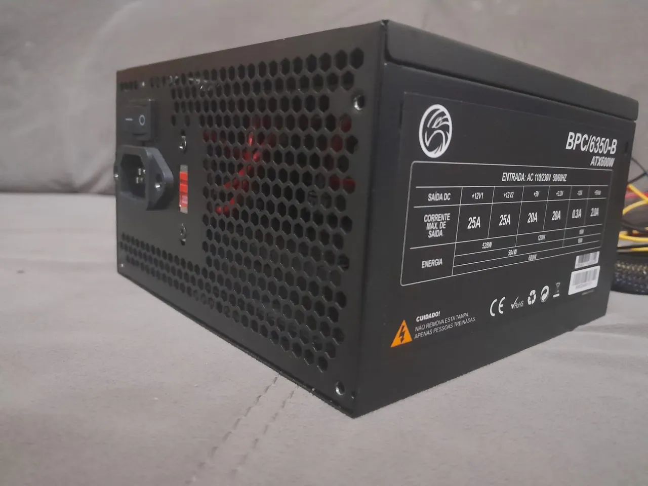 Fonte ATX, BPC 600W (BPC-s6350) semi nova - Foto 4