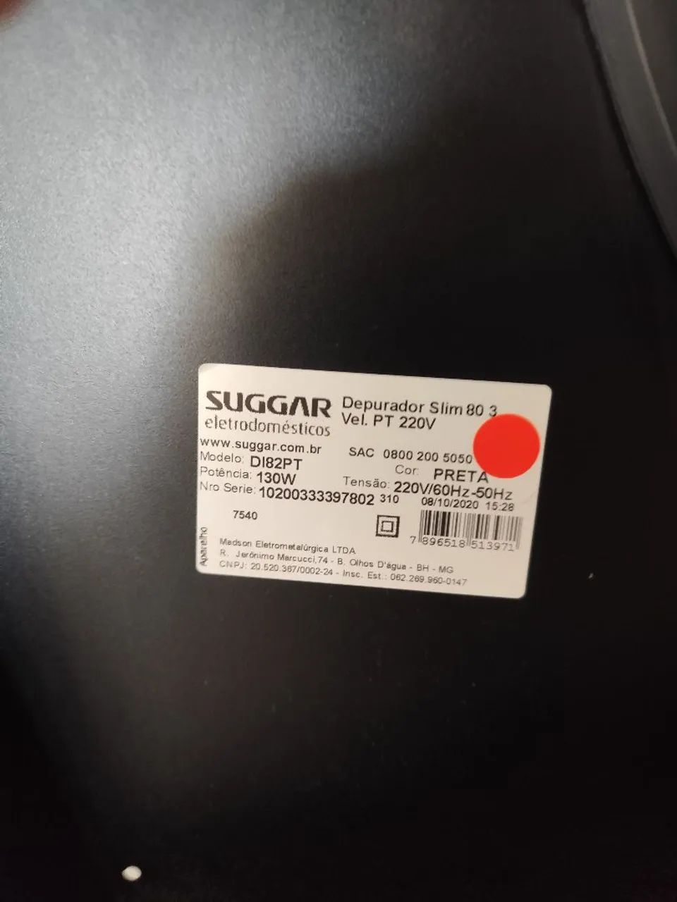 Depurador Suggar Slim DI82PT 220v para fogao 5 ou 6 bocas  - Foto 4