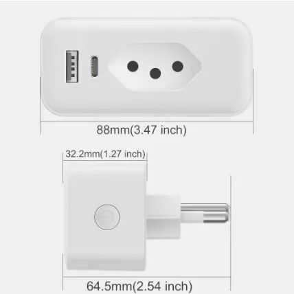 Tomada inteligente 20A com USB - Foto 3