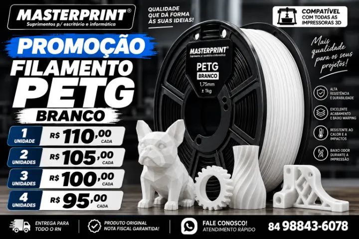 Filamento PETG Branco