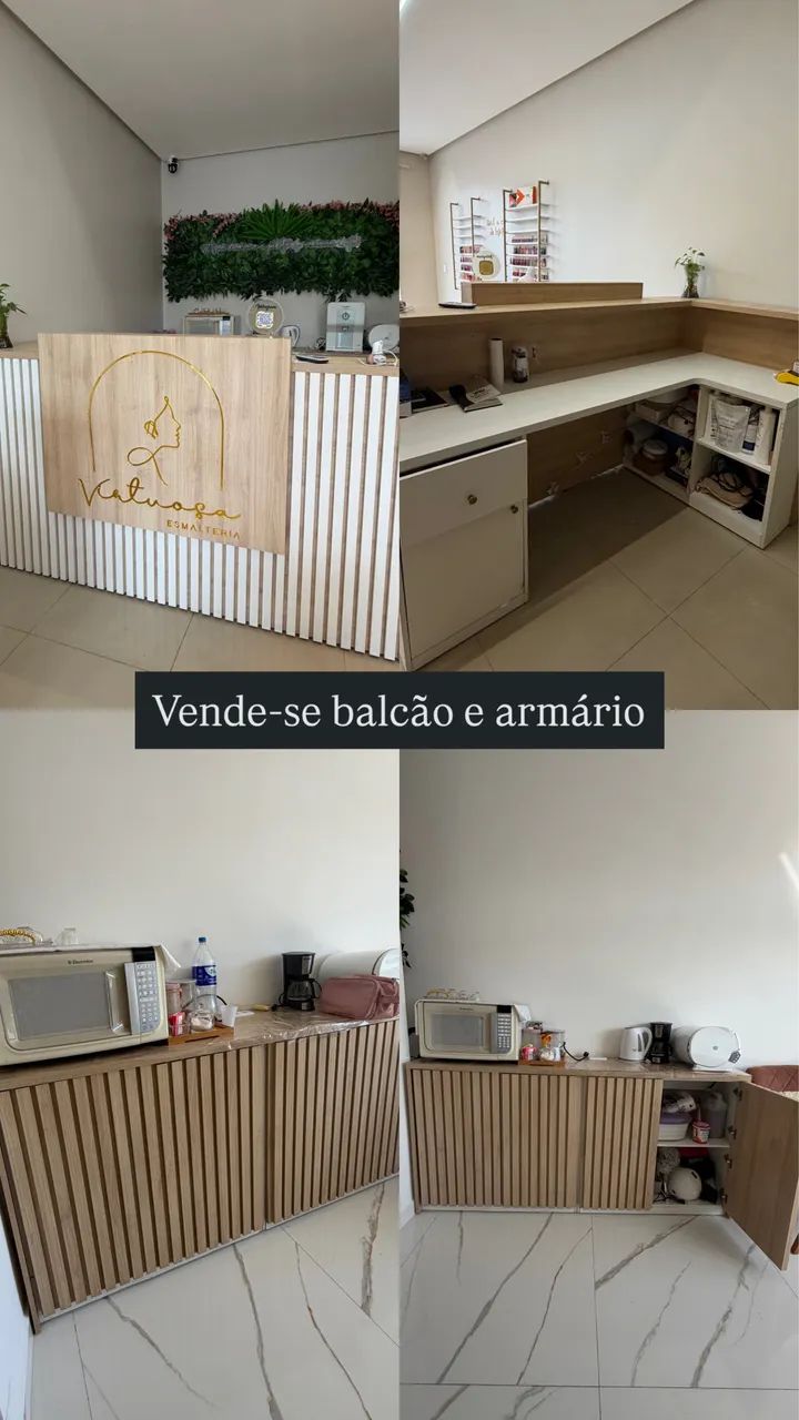 Balcão e armário 