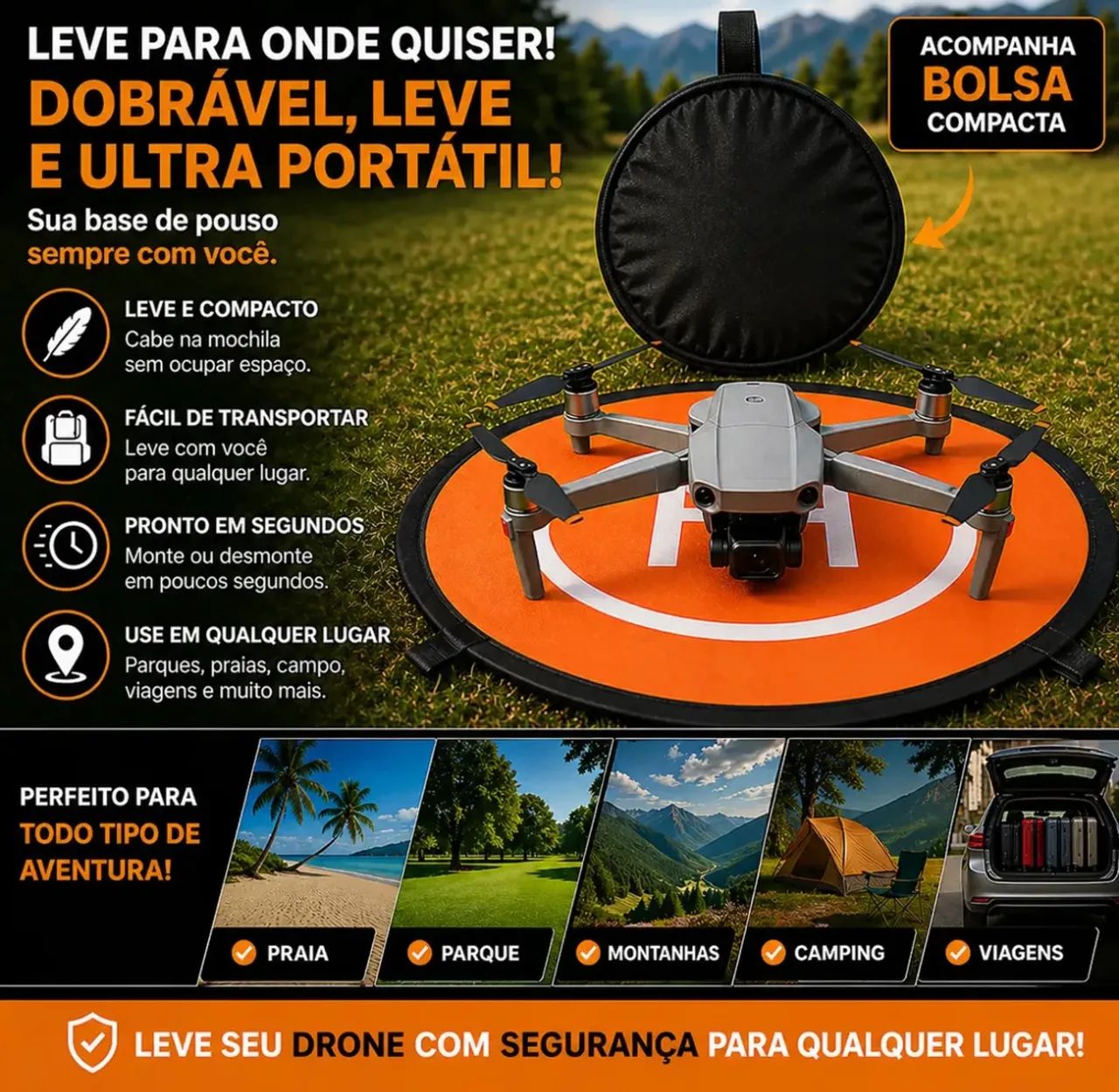 Pista pouso landing pad drone novas  - Foto 2
