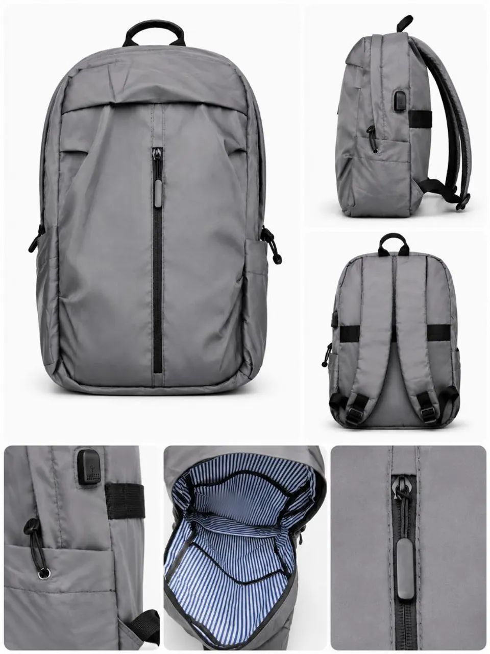 Mochila Impermeável Cinza