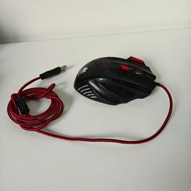 Mouse Gamer Evolut EG-101 USB com Cabo Reforçado Funcionando Usado - Foto 3