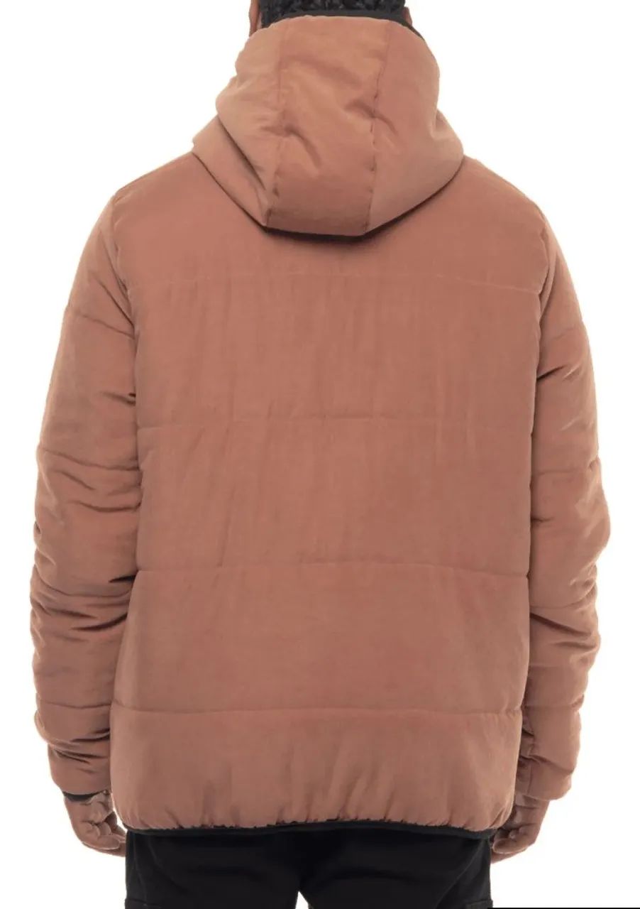 Jaqueta Lrg Lifted Script Puffer Marrom GG - Foto 3