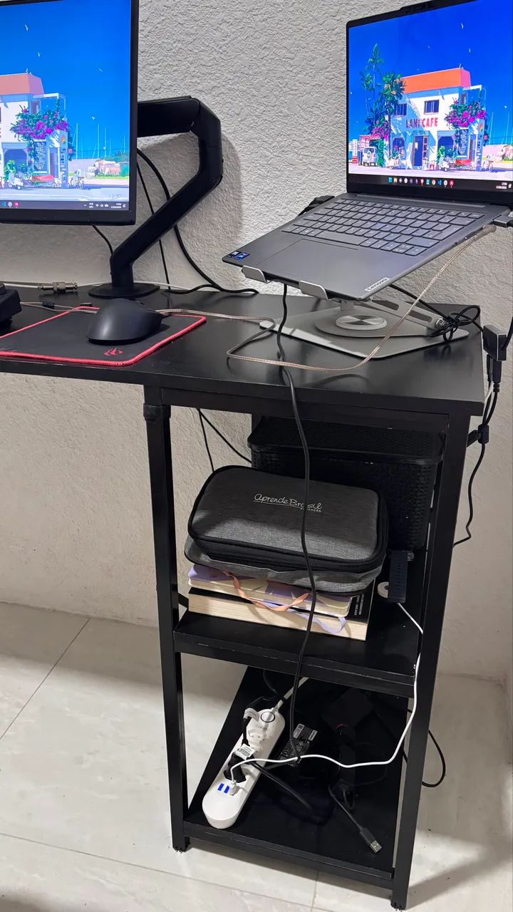 Mesa setup escritório preta - Foto 3