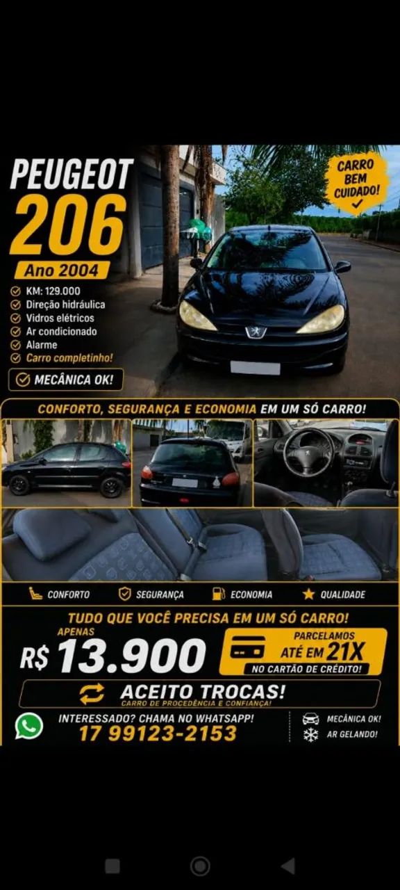 Peugeot 206 Soleil 1.0 16V 5P 2004