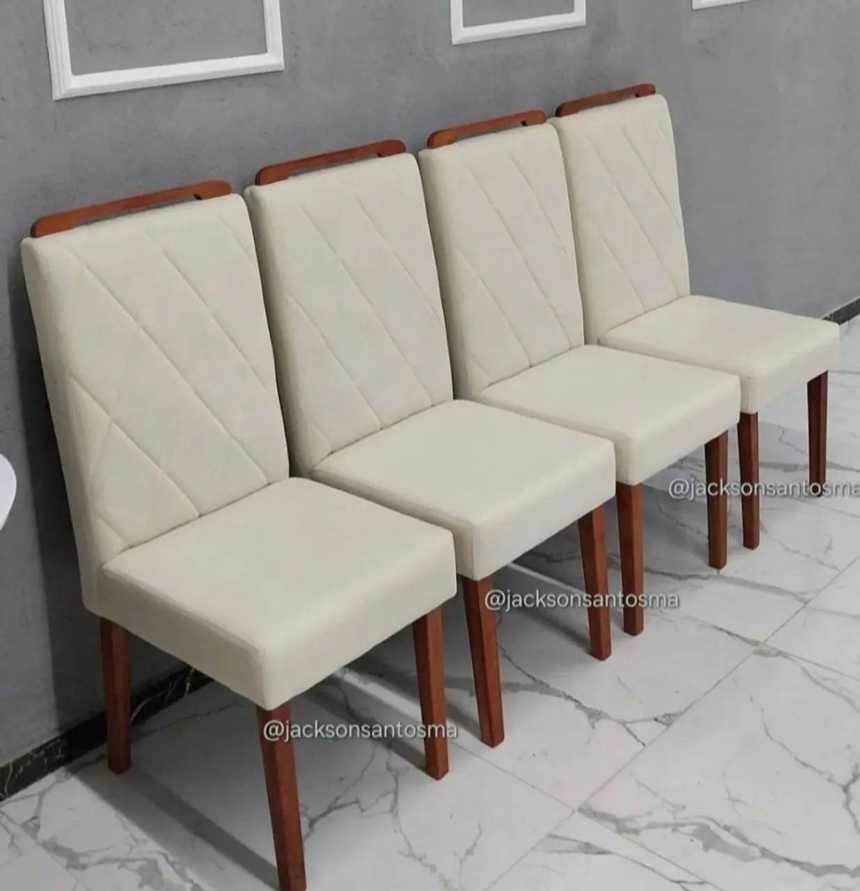4 Cadeiras Luxo Com Cabeceiras (Pronta Entrega)