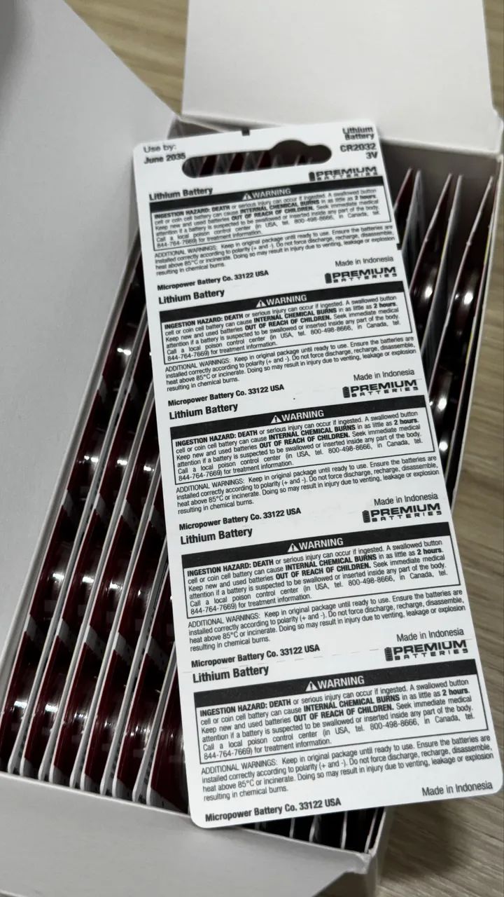 Caixa de bateria 2032 Panasonic atacado 100 unidades - Foto 2