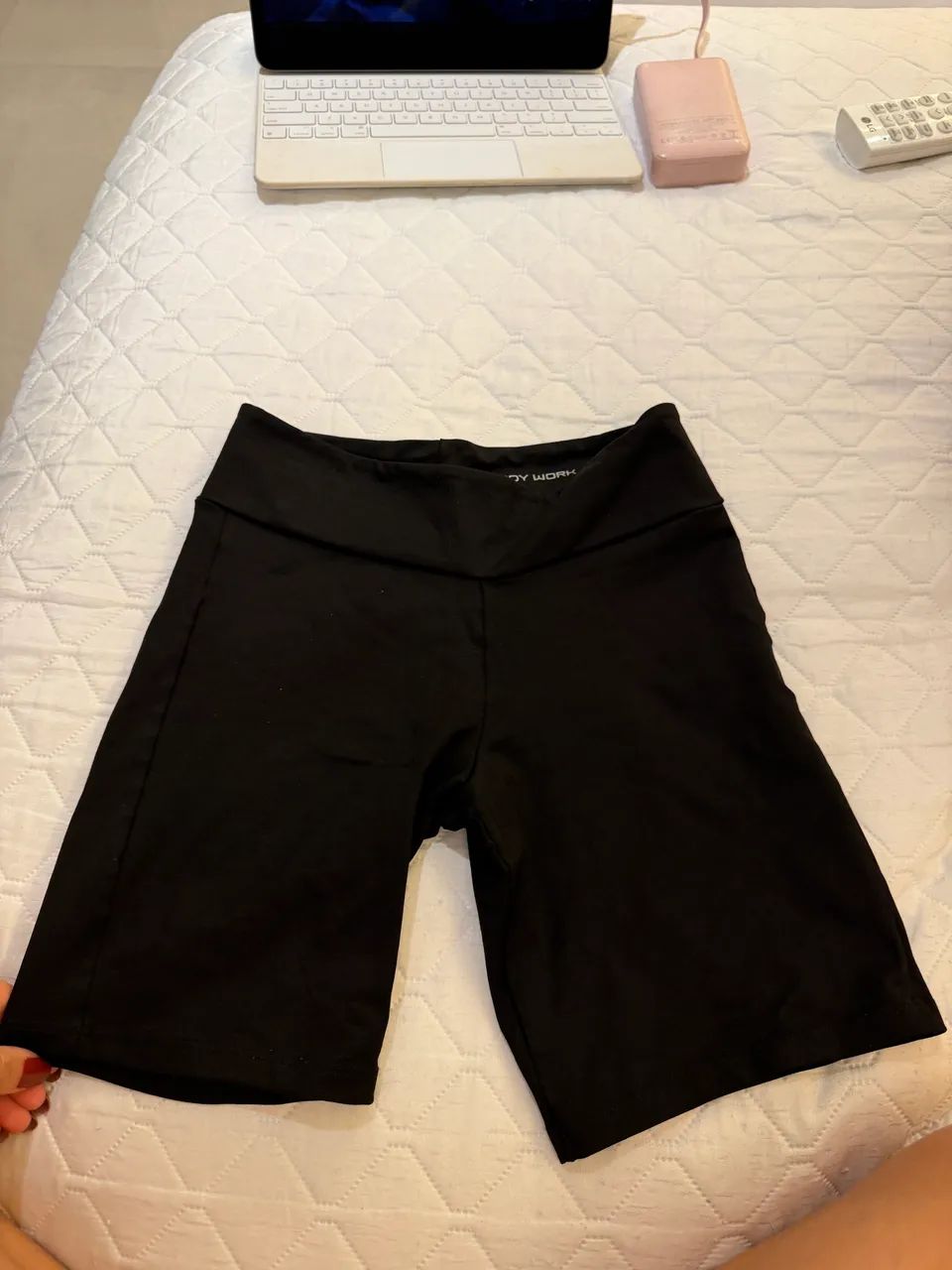 short de academia preto