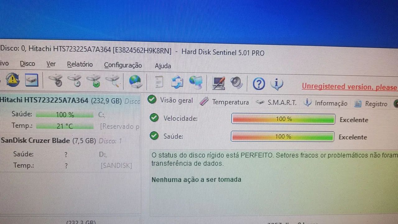 HD Notebook Hitachi 250GB 100% OK - Foto 3