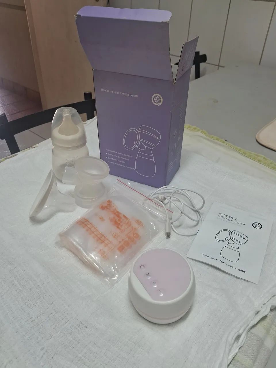 Bomba de leite elétrica portátil 