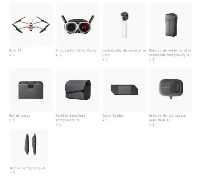 DRONE ANTIGRAVITY A1 8K 360° INFINITY BUNDLE PACK - 3 BATERÍAS BRANCO - Foto 5