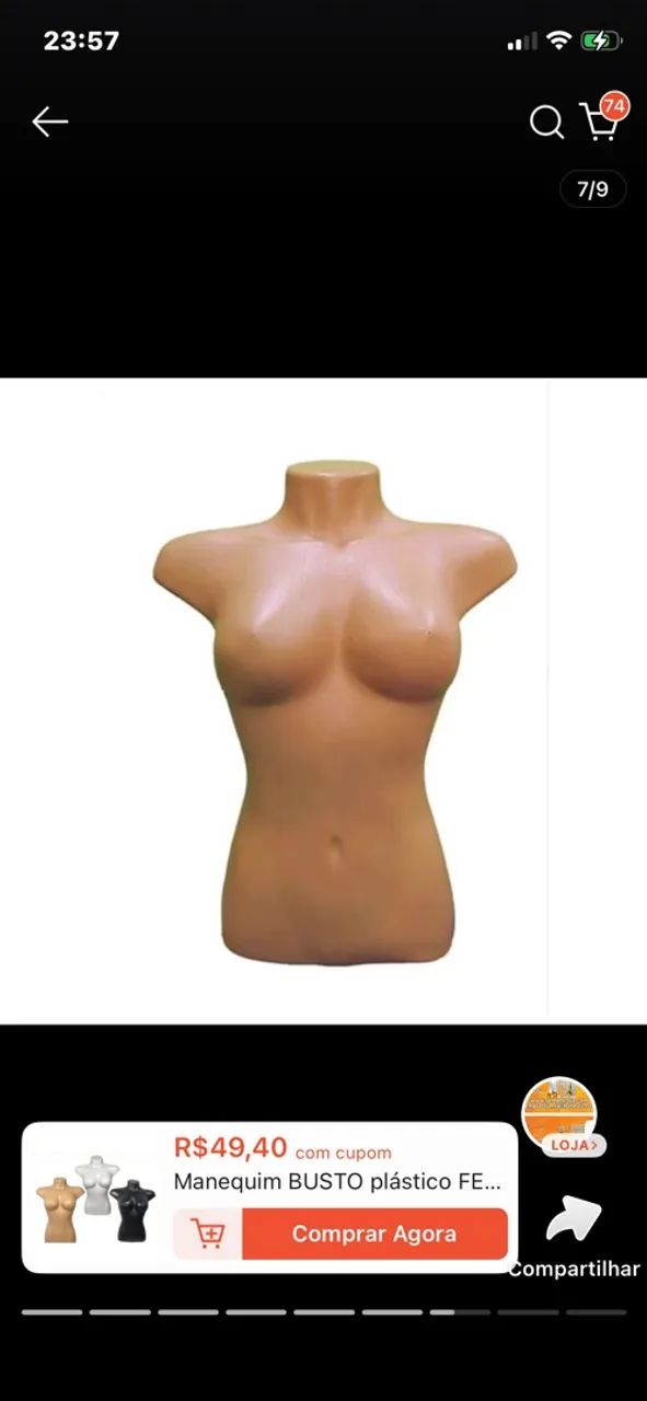 Manequin Metade do corpo