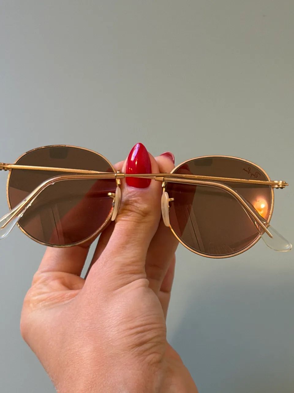 Ray-ban redondo espelhado Rosé - Foto 3