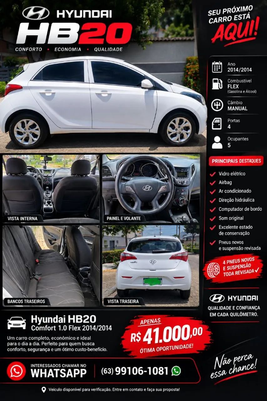 Hyundai Hb20 HB20 Comf./C.Plus/C.Style 1.0 Flex 12V 2014