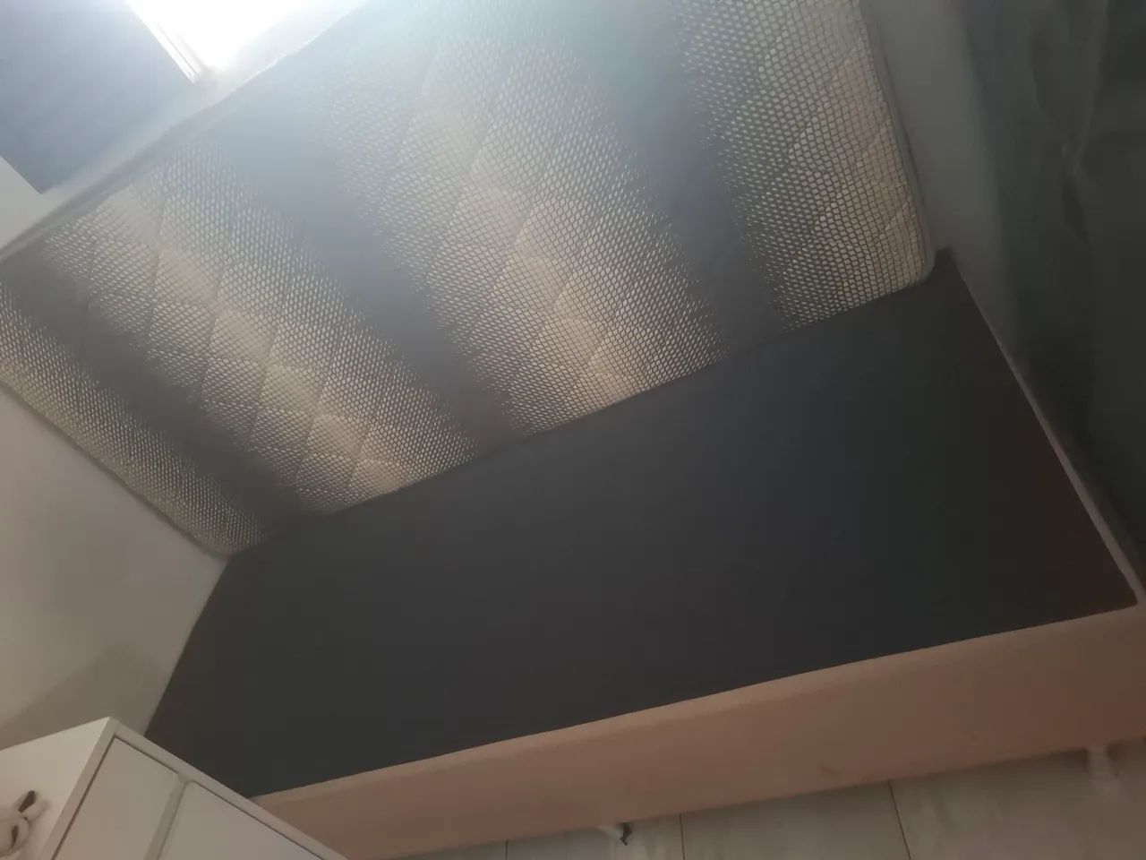 Cama de Solteiro Usada com Base de Madeira e Colchão Da Ortobom - Foto 3