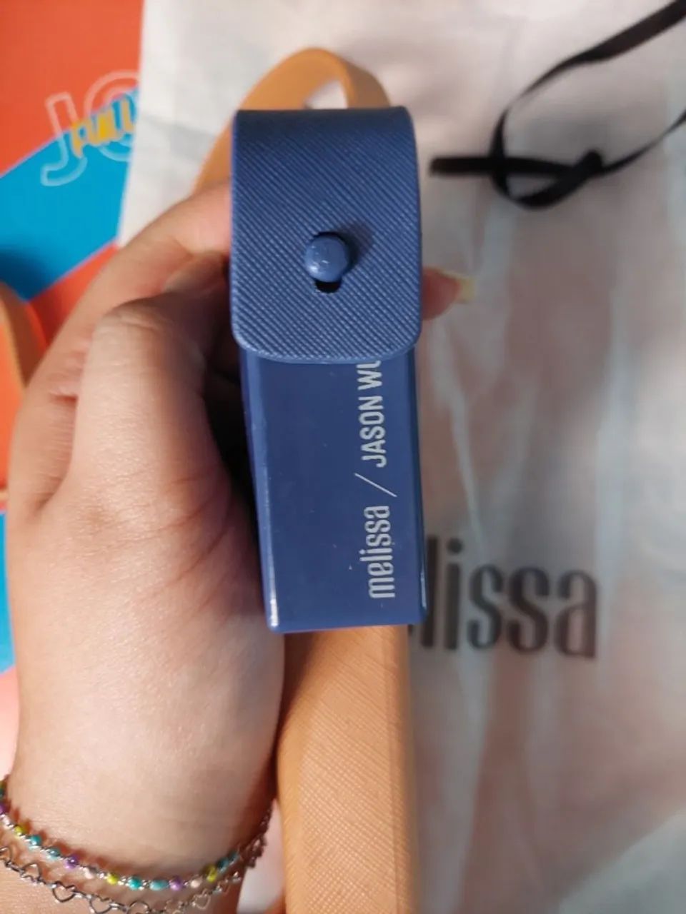 melissa lipstick bag + jason wu - bege - Foto 3