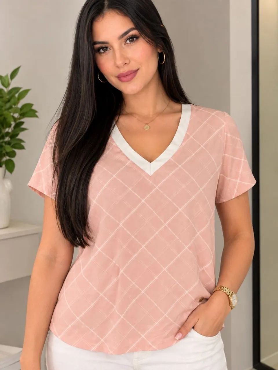 Lote c/ 4 blusas M  ( praticamente novas) 70,00 - Foto 5