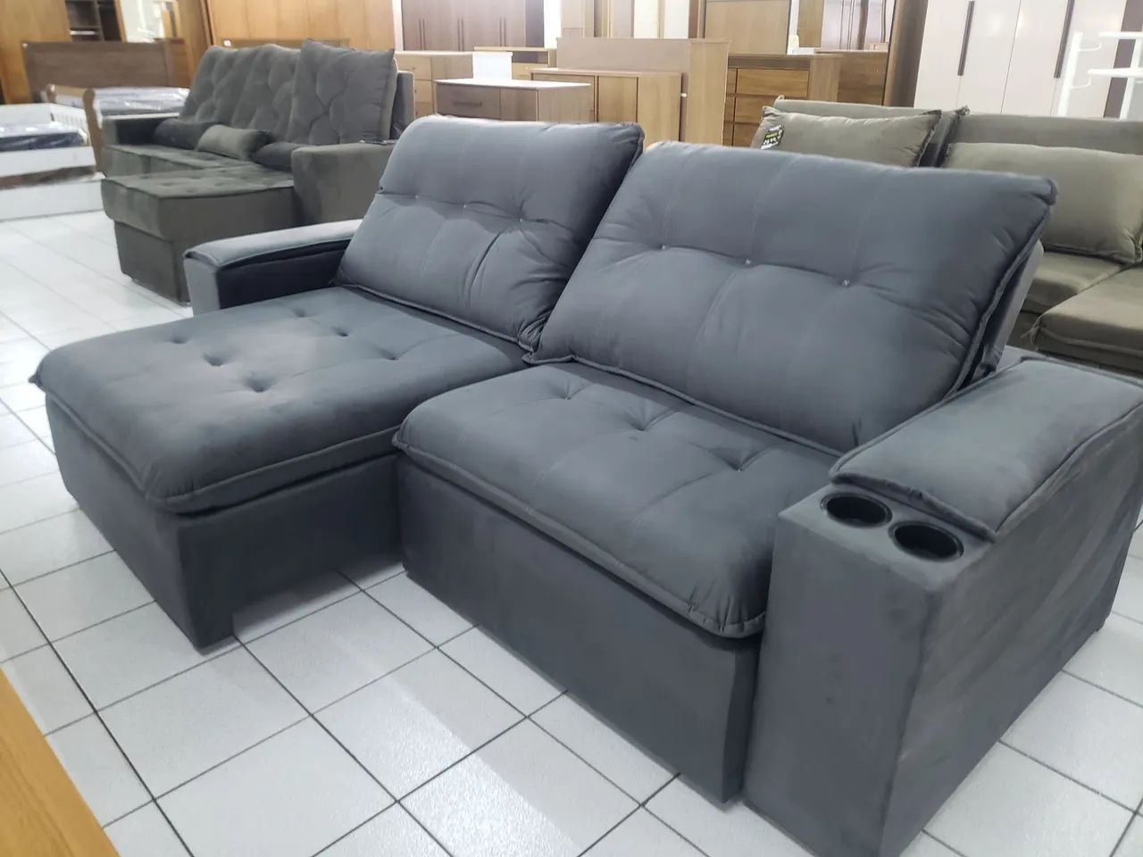 Sofá Retrátil e Reclináveis 2.90x1.80 Entregar em 24h  - Foto 2
