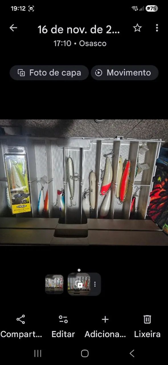 Caixa de pesca Plano com iscas artificiais  - Foto 4