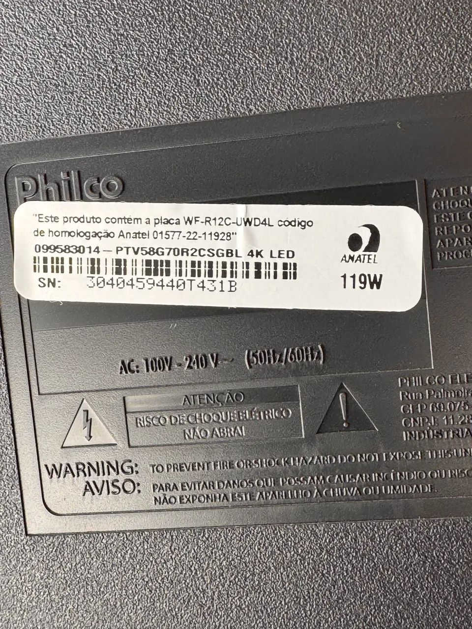 TV 55 polegadas Philco 4k UHD Dolby Audio vidro vazado - Foto 4