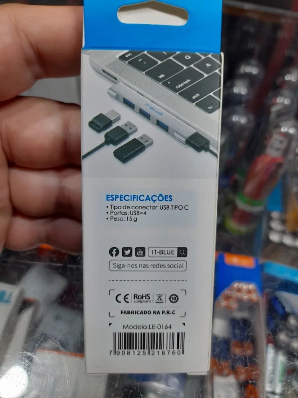 Hub Tipo-C para usb com 4 portas - Foto 2