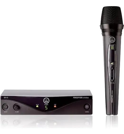 Microfone Sem Fio Akg Sr45 Perception + Fonte + Cabo Xlr 5 M (Usado)
