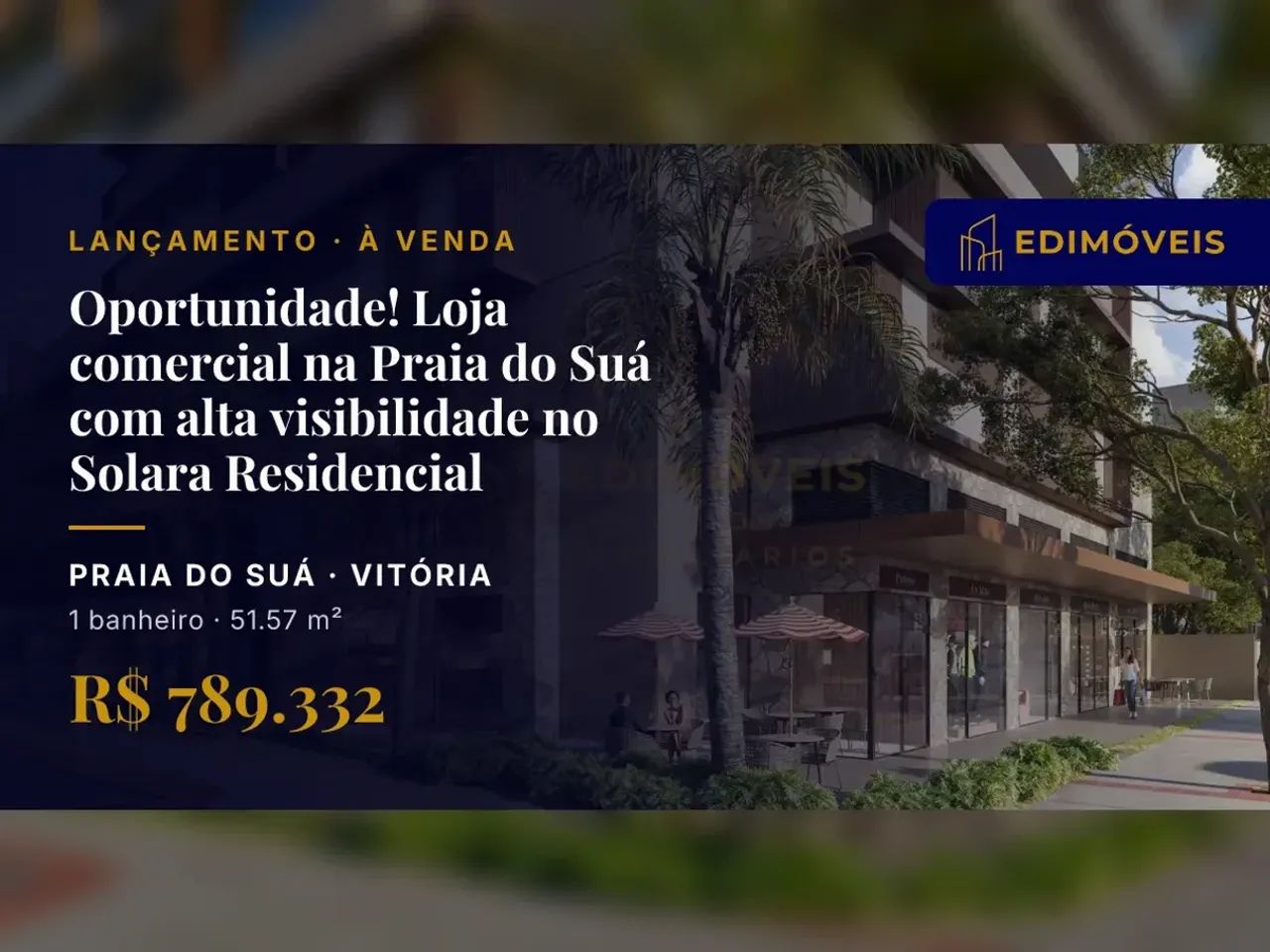 Aproveite a chance! Loja comercial na Praia do Suá