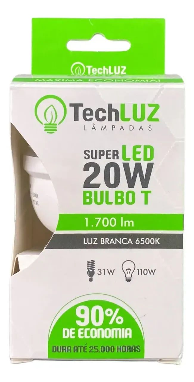 Lâmpada Led 20w Branco Frio- Techluz Bivolt - Foto 4