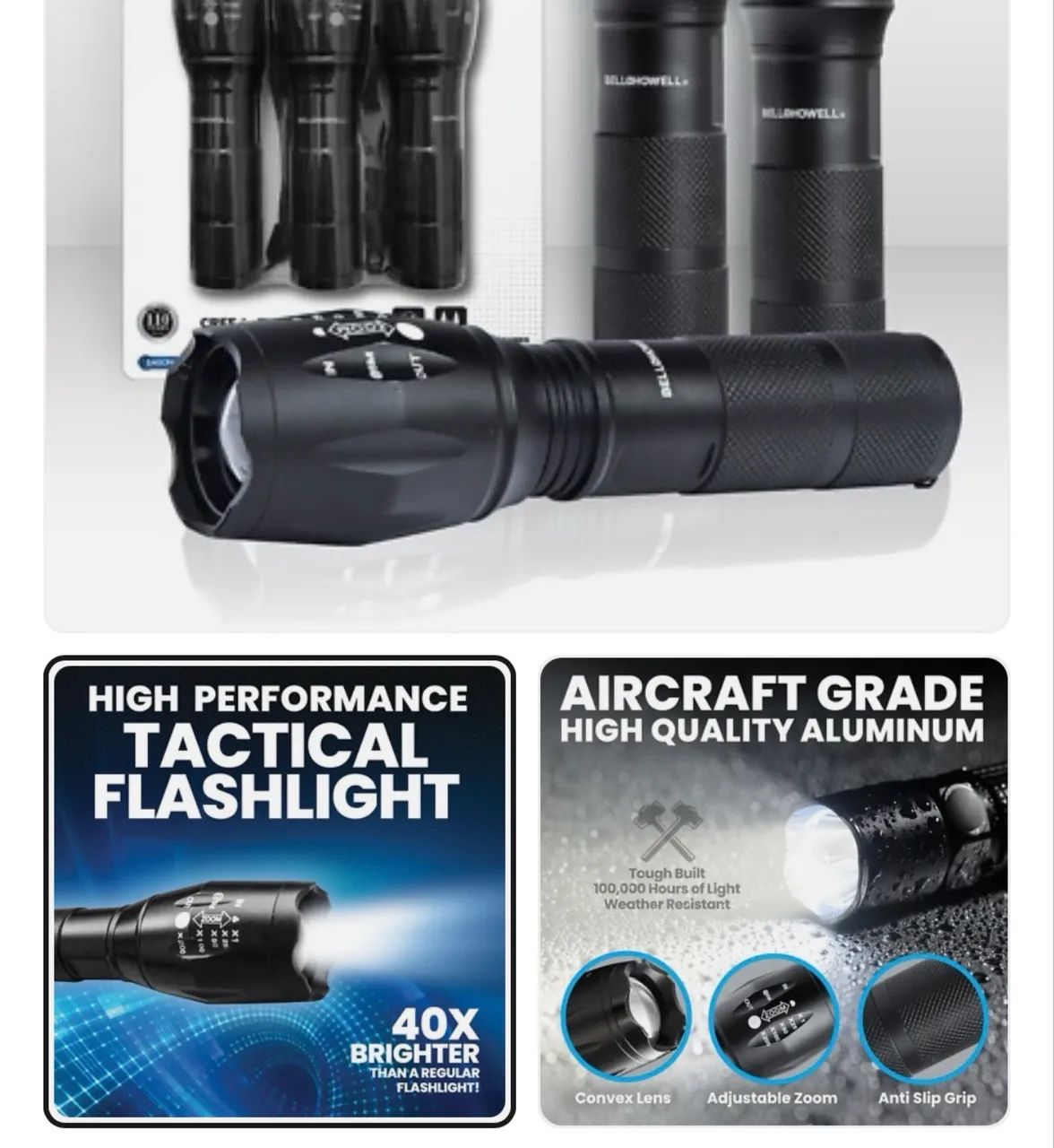Lanterna Taclight Bell+Howell LED - Alta Potência - Foto 4