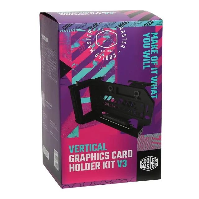 Kit Novo de suporte de placa de vídeo vertical Cooler Master KIT V3 MCA-U000R-KFVK03 Black