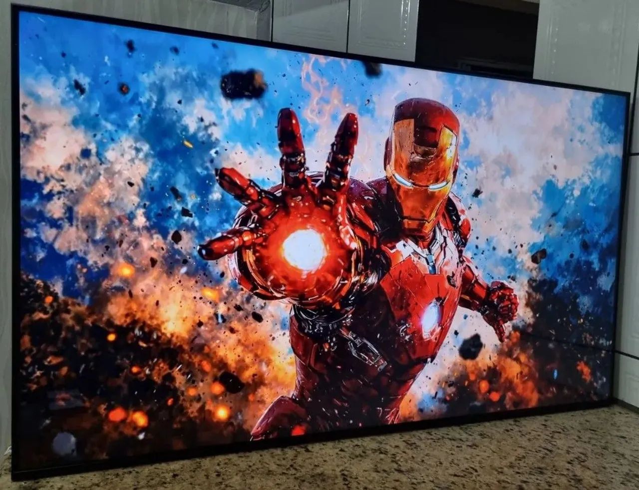 TV Samsung smart 55 polegadas 4k bluetooth borda infinita Qled muito nova imagem perfeita  - Foto 4