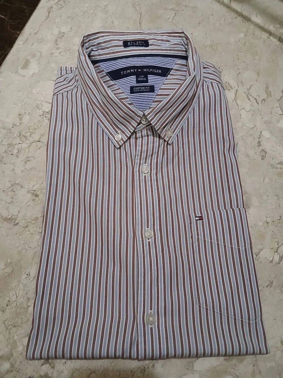 Camisa Masculina Tommy Hilfiger Custom Fit 