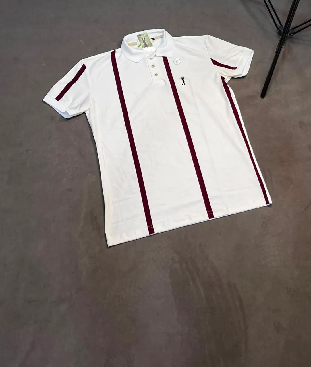 Camisas gola polo de algodão da aleatória  - Foto 4