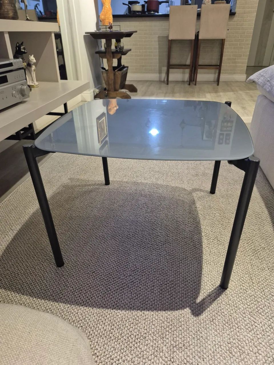 Mesa de Centro Vidro e Ferro