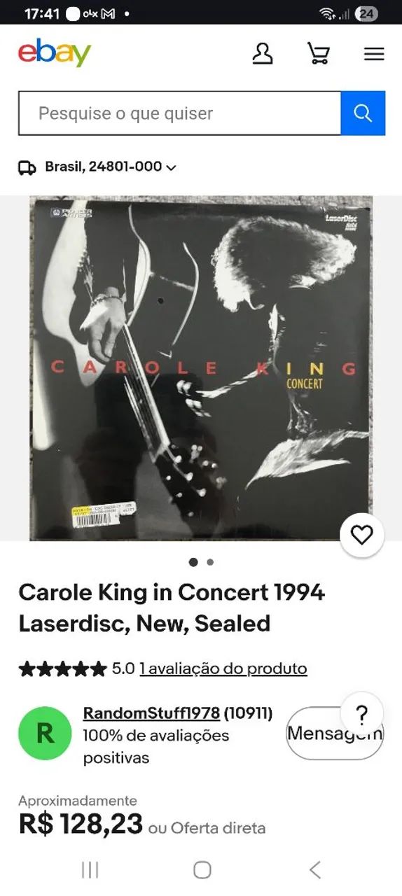 Laserdisc Carole King Concert (importado) - Foto 3