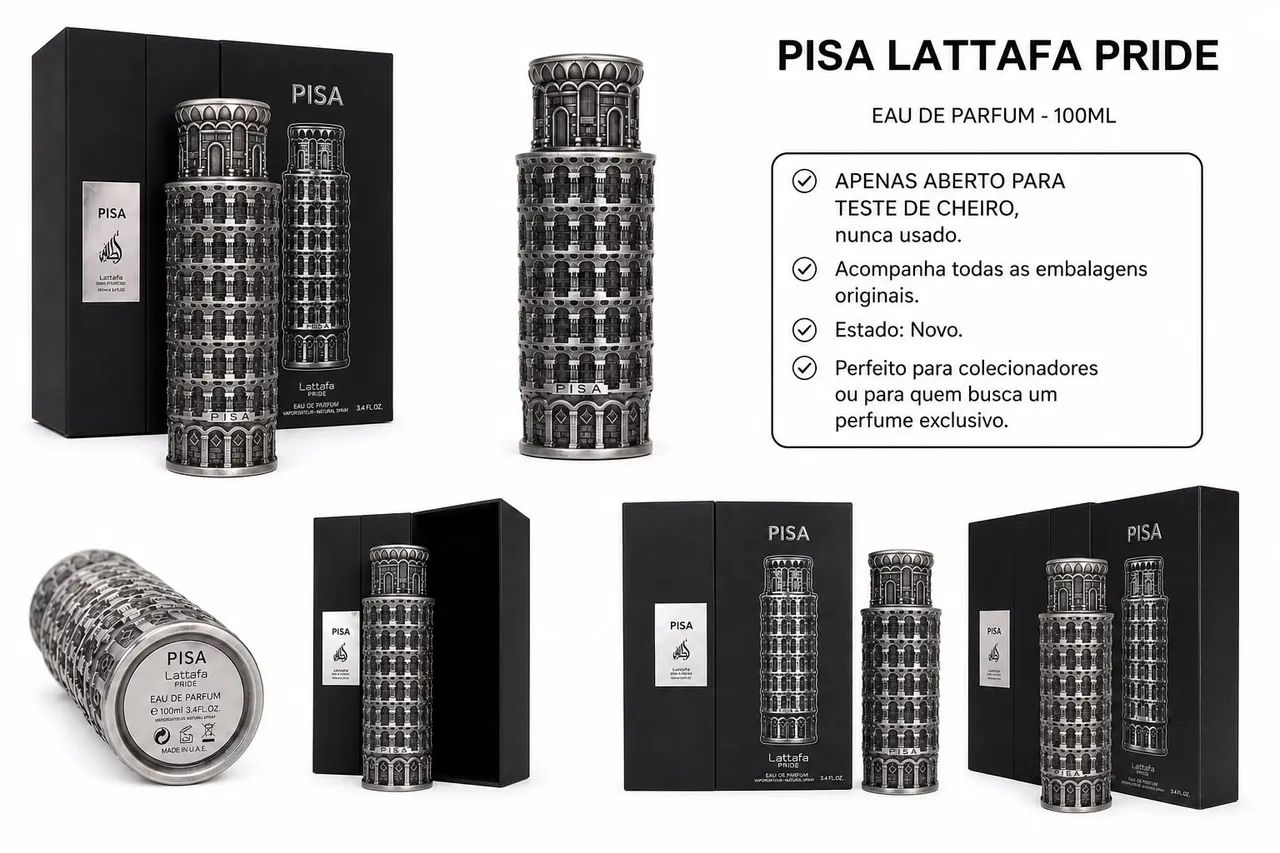 Perfume Arabe Original Pisa Lattafa 100ml EDP - Foto 3